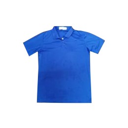 Design colorful blue men's Polo custom-made right-angle sleeve polo shirt steward's top Luhuan Haitian Resort Hotel hotel work uniform P1587 Design colorful blue men's Polo custom-made right-angle sleeve polo shirt steward's top Luhuan Haitian Resort Hotel hotel work uniform P1587